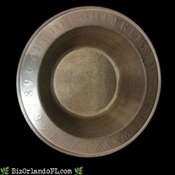 VINTAGE: Woodbury Pewterers ABC 123 Baby Kid Toddler Plate ** RARE FIND ** - Picture 1 of 9